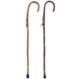Nature-Designed Hickory Crook Cane: Rustic Natural Wood Walking Sticks - Tophatter Daily Deals