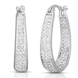 White Inside Out Hoops with Free 2.00 CT Studs Earrings - Tophatter Daily Deals