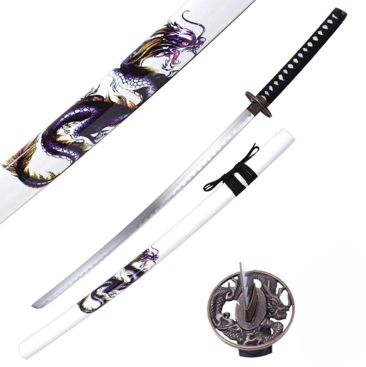 Dragons of the Seven Kingdoms - Riyujin Dragon Display Katana (Metal, Straight Blade) Sword - Tophatter Daily Deals