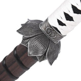 Sekiro - White Lotus Sword - Genichiro Ashina Mortal Blade Display (Straight Blade) Katana Sword - Tophatter Daily Deals