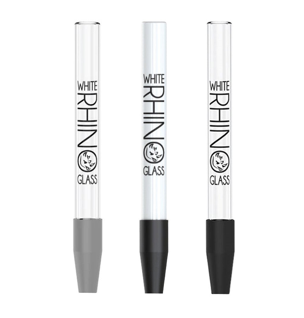 White Rhino Dab Straw & Silicone Cap Dab Straws - Tophatter Daily Deals