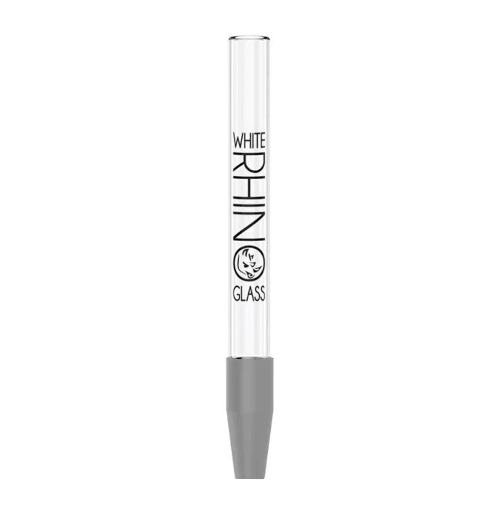 White Rhino Dab Straw & Silicone Cap Quartz Dab Straws - Tophatter Daily Deals