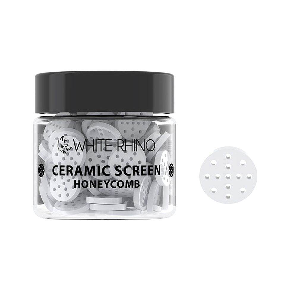 White Rhino Honeycomb Screens Ceramic 100-Piece Jar Bowl Screens - Tophatter Daily Deals