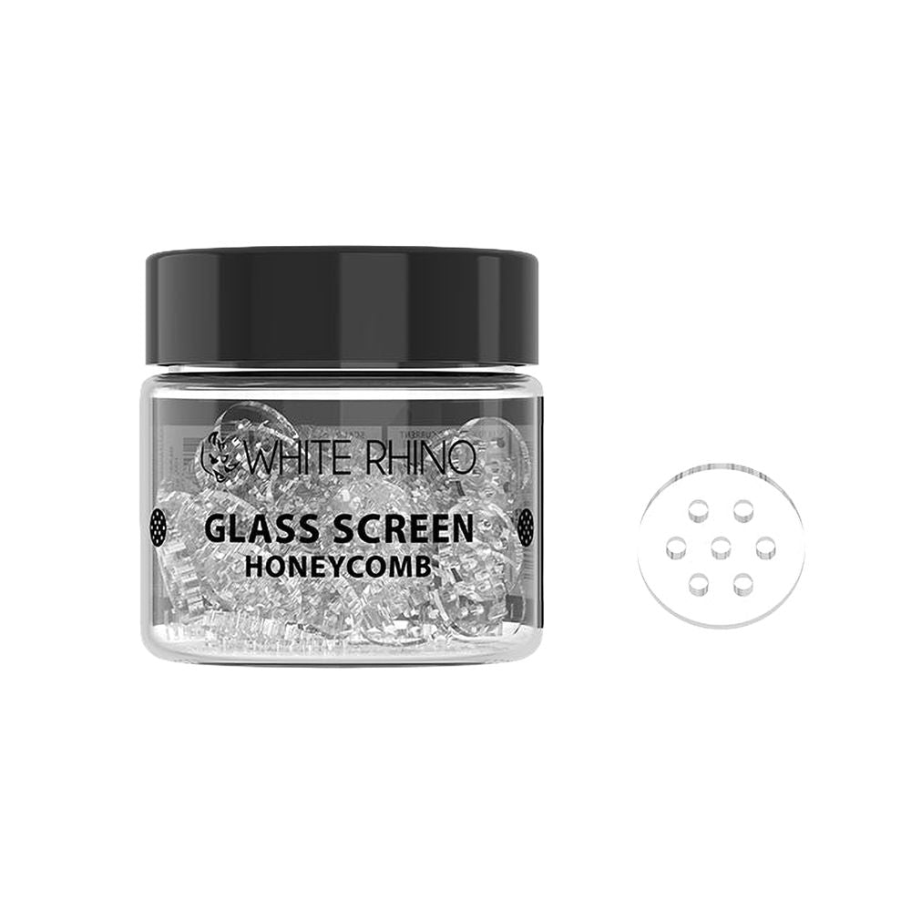White Rhino Honeycomb Screens Glass 100-Piece Jar Bowl Screens - Tophatter Daily Deals