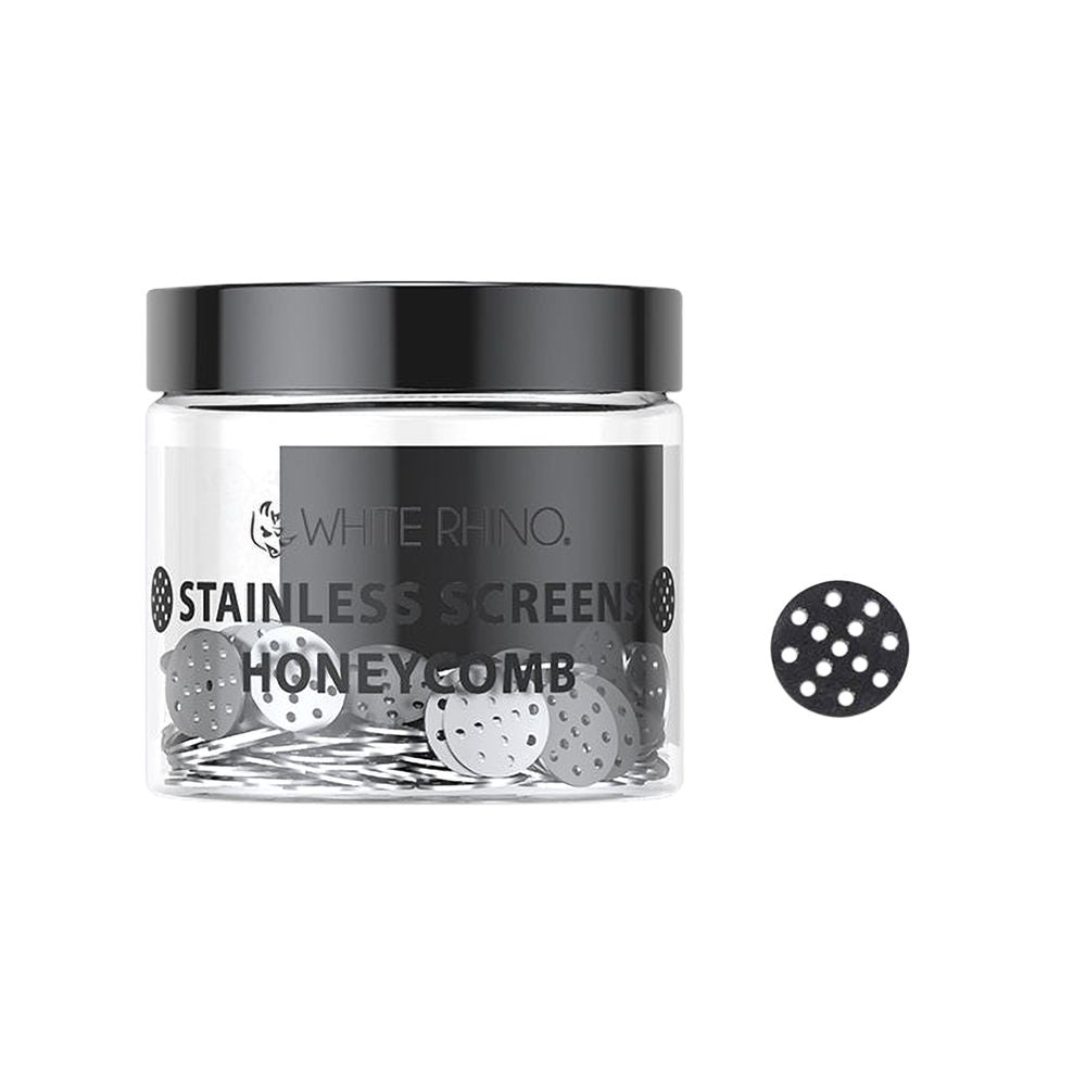 White Rhino Honeycomb Screens Stainless Steel 200-Piece Jar Bowl Screens - Tophatter Daily Deals