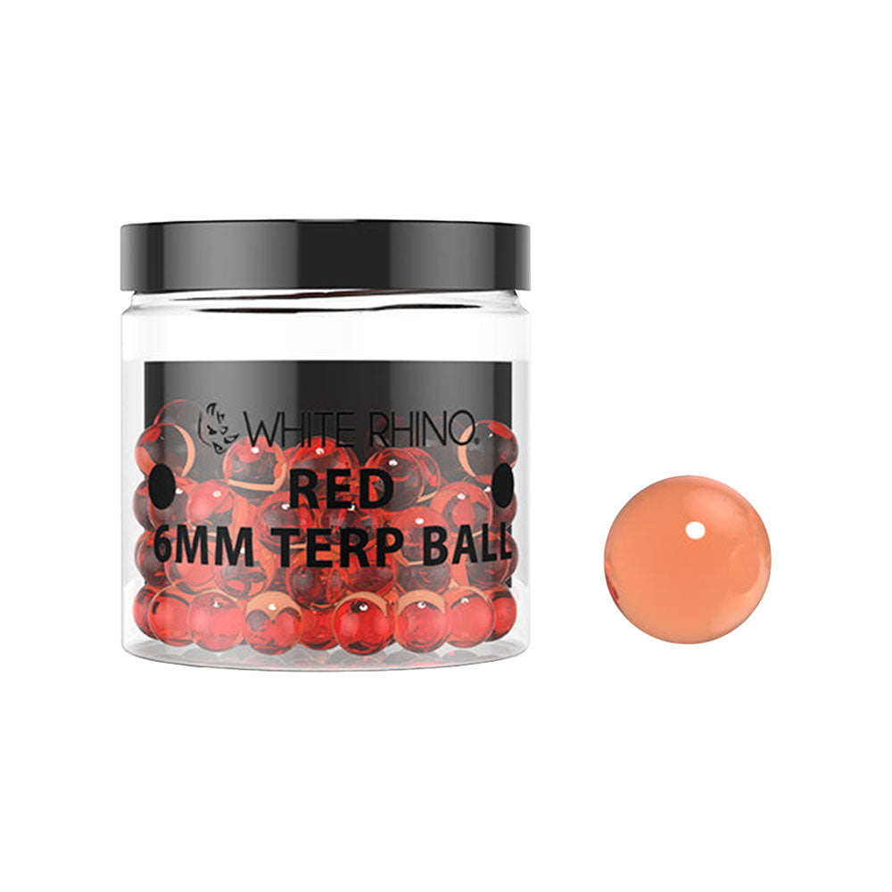 White Rhino Terp Pearls Transparent Red Glass 50-Piece Jar Terp Pearls - Tophatter Daily Deals