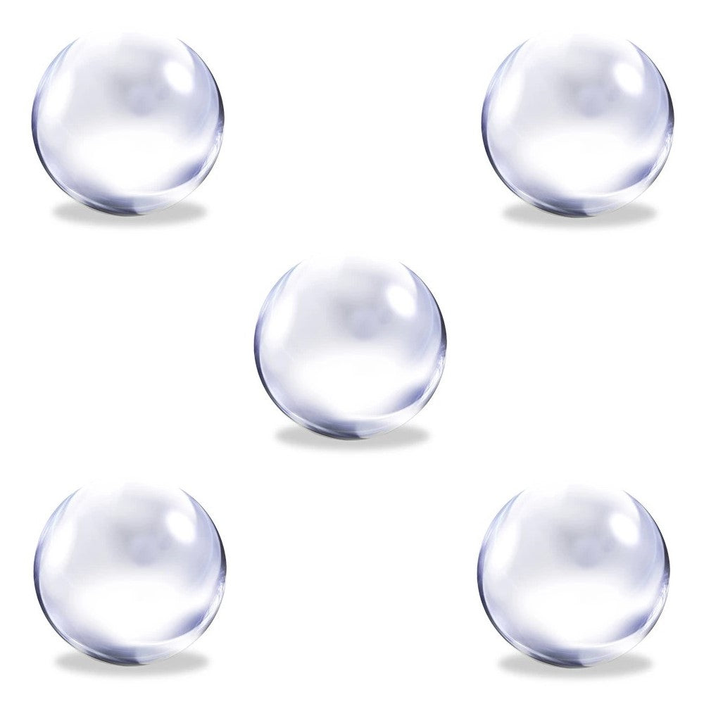 White Rhino Terp Pearls Transparent Clear Glass 5-Piece Set Terp Pearls - Tophatter Daily Deals