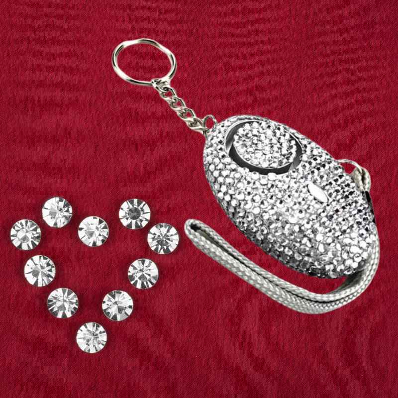 Bling Beacon Rhinestone Panic Alarm Keychain Child Safety - Tophatter Daily Deals