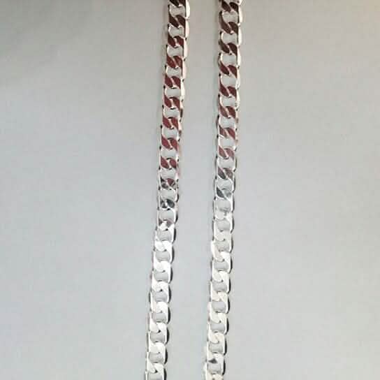 White Unisex Cuban Link Chain 24" Necklaces - Tophatter Daily Deals