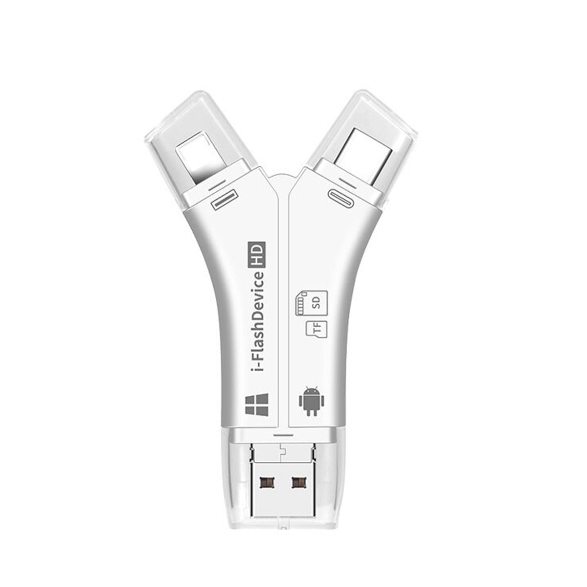 4-in-1 SD Memory Card Reader and Adapter White Card Reader - Tophatter Daily Deals