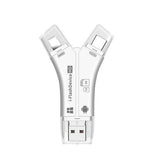 4-in-1 SD Memory Card Reader and Adapter White Card Reader - Tophatter Daily Deals