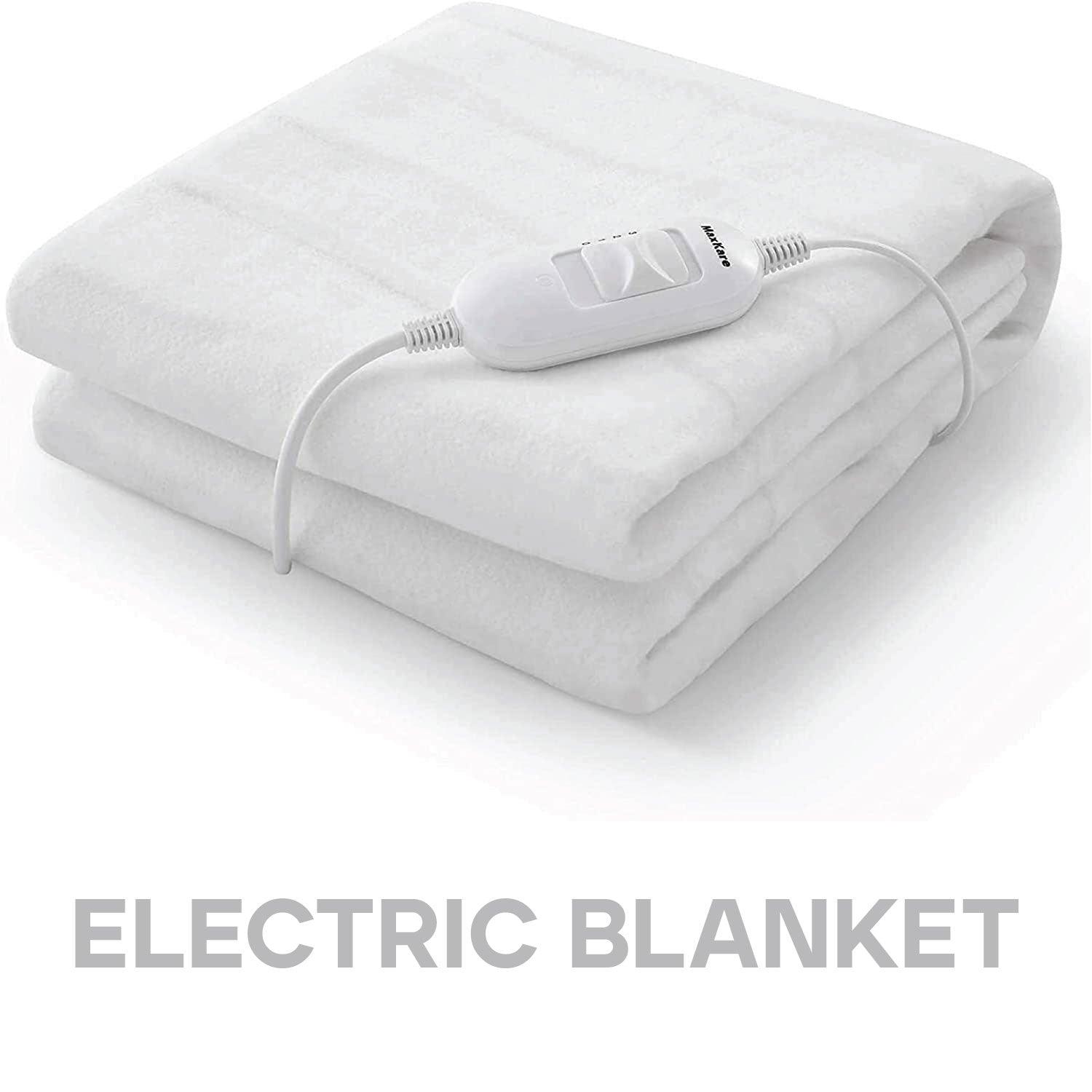 King Size Electric Blankets - 3 Heat Settings Single Double King Size Super Soft Cosy Fleece Blanket King (165*137 CM) Blankets - Tophatter Daily Deals