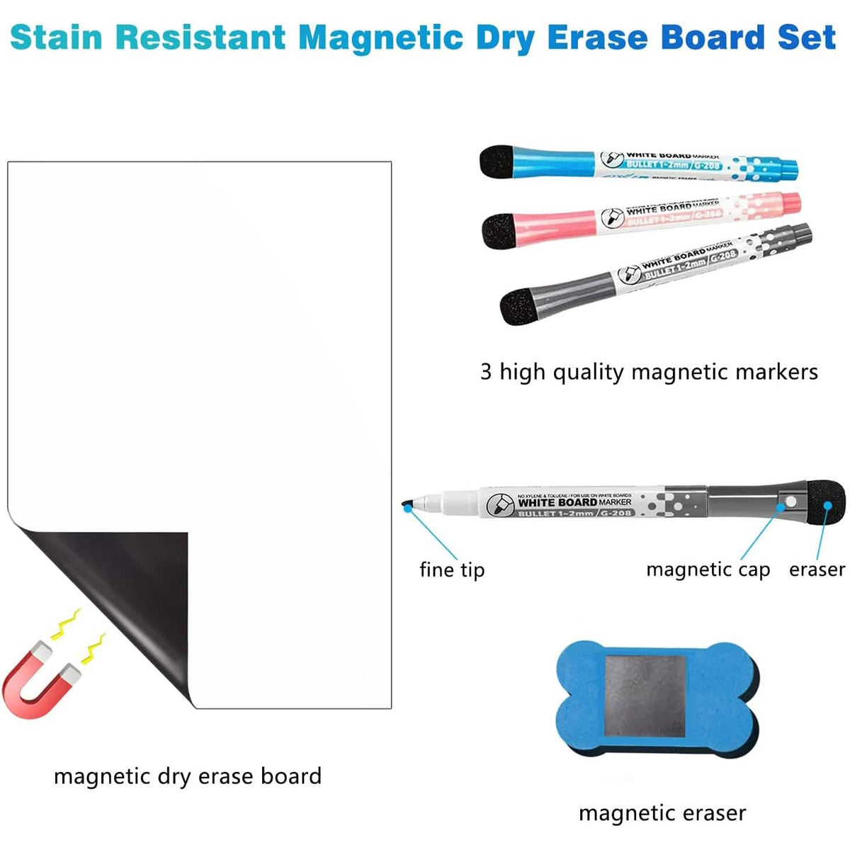 Whiteboard Magnetic Dry Erase Board Self Adhesive School, Office & Art Supplies - Tophatter Daily Deals