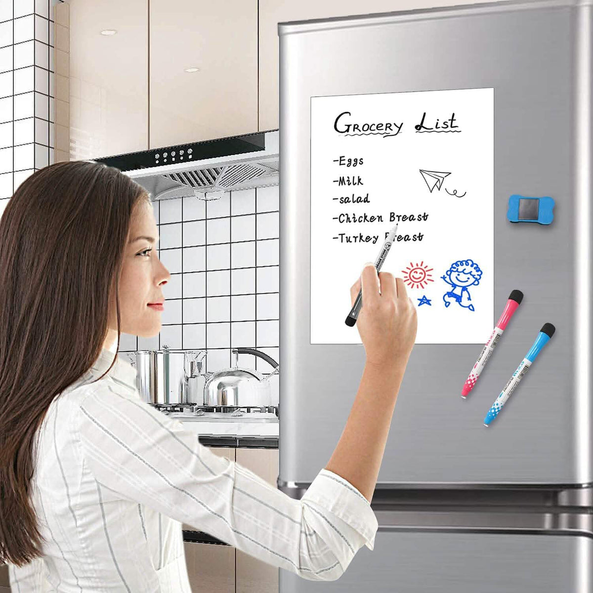 Whiteboard Magnetic Dry Erase Board Self Adhesive School, Office & Art Supplies - Tophatter Daily Deals