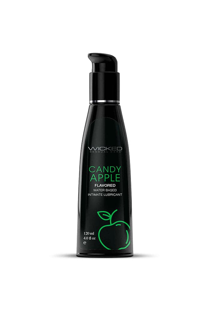 Wicked Sensual Care - Aqua Flavored Lubricant - Candy Apple - 4oz Liquid - Tophatter Daily Deals