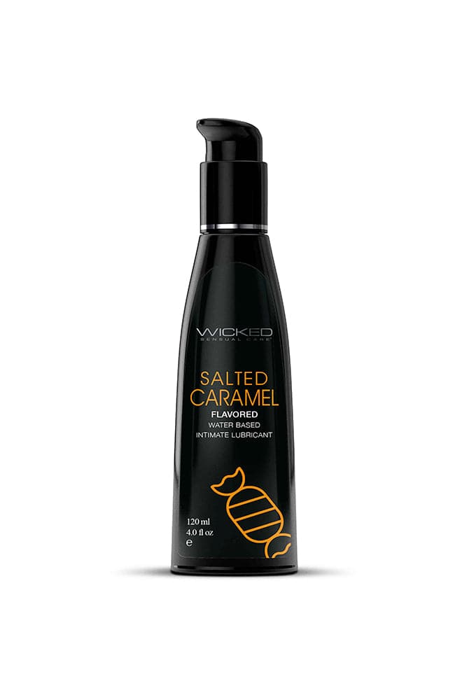 Wicked Sensual Care - Aqua Flavored Lubricant - Salted Caramel - 4oz Liquid - Tophatter Daily Deals