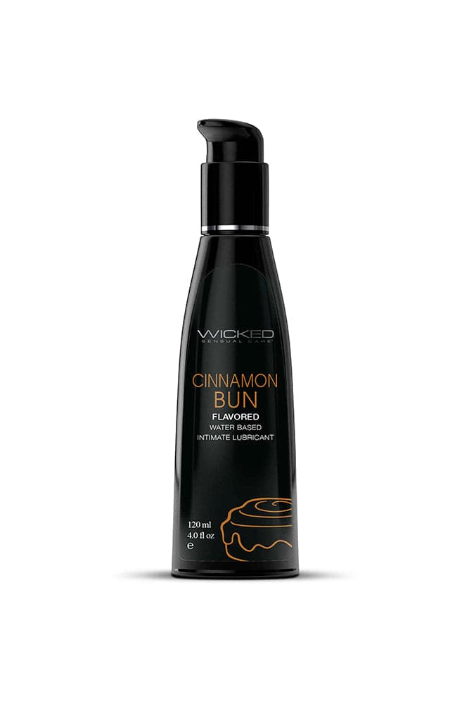 Wicked Sensual Care - Aqua Flavored Lubricant - Cinnamon Bun - 4oz Liquid - Tophatter Daily Deals