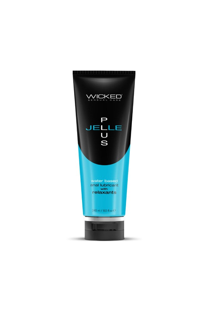 Wicked Sensual Care - Jelle Plus Water Based Anal Lubricant with Relaxants - Various Sizes 8oz Liquid - Tophatter Daily Deals