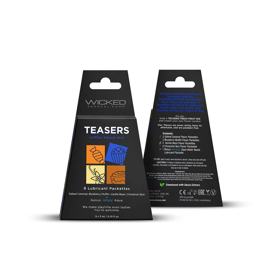Wicked Sensual Care - Teasers Lubricant Variety Pack - Coffee House Mix Liquid - Tophatter Daily Deals