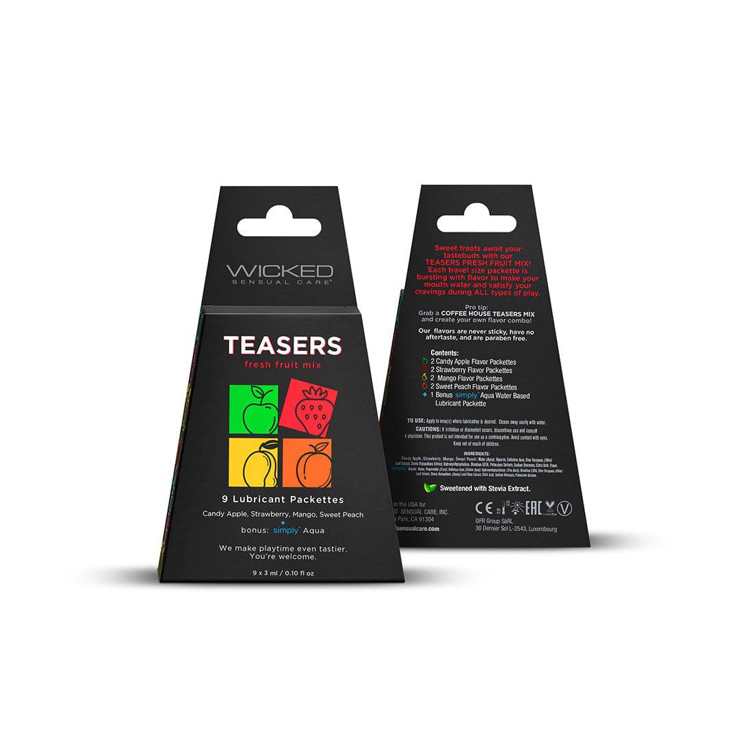 Wicked Sensual Care - Teasers Lubricant Variety Pack - Fresh Fruit Mix Liquid - Tophatter Daily Deals