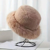 Wide Brim Fluffy Bucket Hat Camel Hats - Tophatter Daily Deals