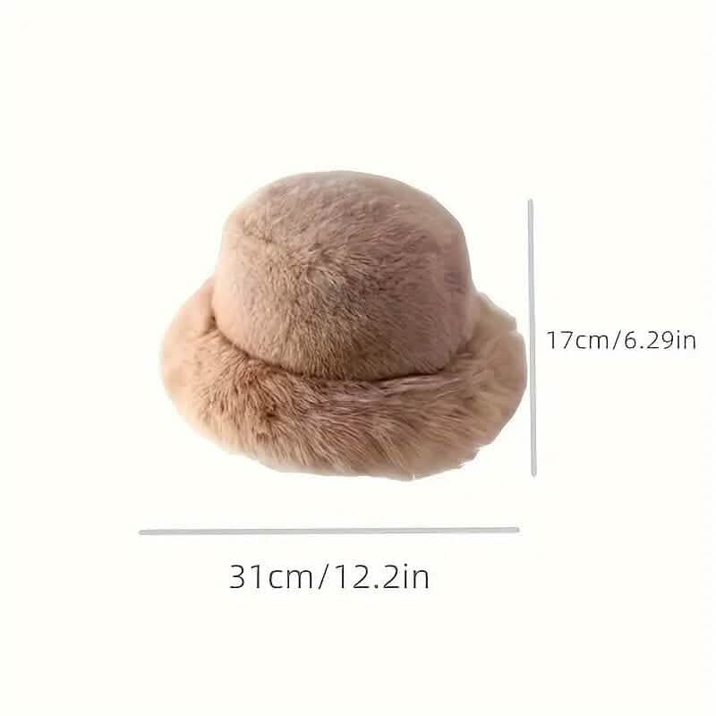 Wide Brim Fluffy Bucket Hat Hats - Tophatter Daily Deals