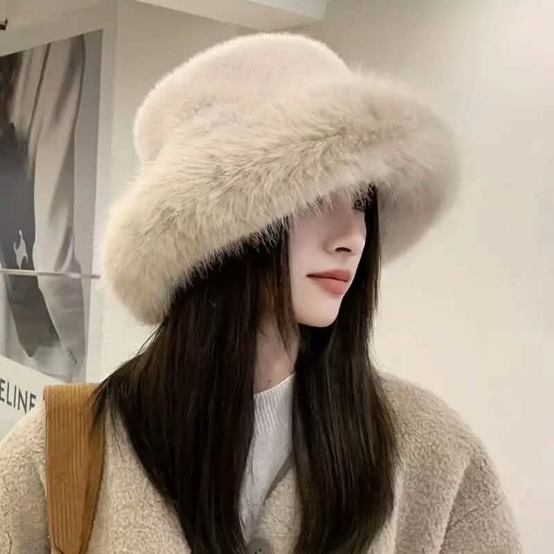 Wide Brim Fluffy Bucket Hat Hats - Tophatter Daily Deals