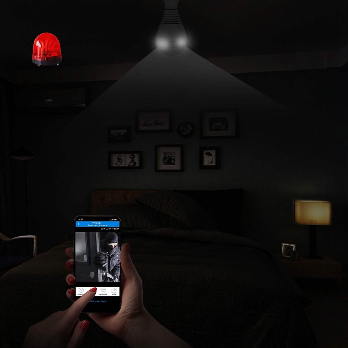 WiFi Light Bulb Camera 960P Security Camera 360° Smart Home & Security - Tophatter Daily Deals
