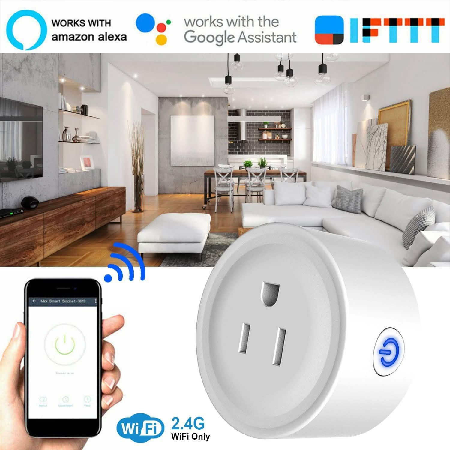 WiFi Smart Socket APP Plug Outlet Remote Smart Home & Security - Tophatter Daily Deals