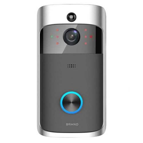 WiFi Wireless Video Doorbell Two-Way Talk Smart PIR Door Bell Security Camera HD Black Security Cameras - Tophatter Daily Deals