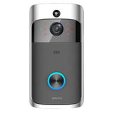 WiFi Wireless Video Doorbell Two-Way Talk Smart PIR Door Bell Security Camera HD Black Security Cameras - Tophatter Daily Deals