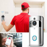 WiFi Wireless Video Doorbell Two-Way Talk Smart PIR Door Bell Security Camera HD Security Cameras - Tophatter Daily Deals