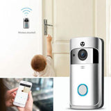 WiFi Wireless Video Doorbell Two-Way Talk Smart PIR Door Bell Security Camera HD Security Cameras - Tophatter Daily Deals
