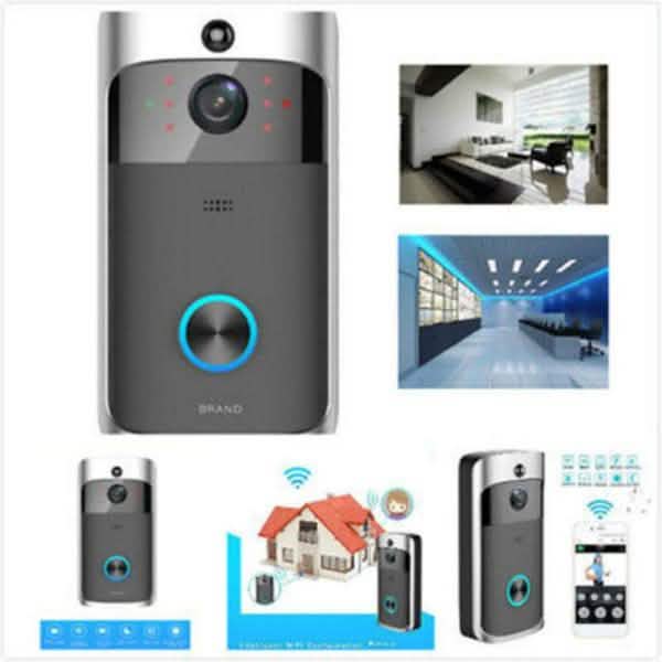 WiFi Wireless Video Doorbell Two-Way Talk Smart PIR Door Bell Security Camera HD Security Cameras - Tophatter Daily Deals