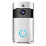 WiFi Wireless Video Doorbell Two-Way Talk Smart PIR Door Bell Security Camera HD Silver Security Cameras - Tophatter Daily Deals