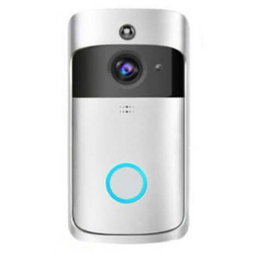 WiFi Wireless Video Doorbell Two-Way Talk Smart PIR Door Bell Security Camera HD Silver Security Cameras - Tophatter Daily Deals