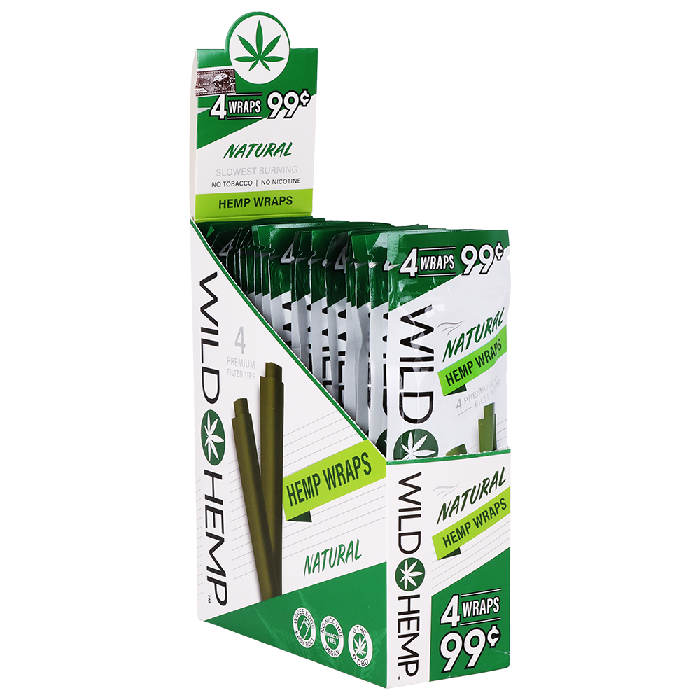 Wild Hemp Blunt Wraps Natural Blunt Wraps & Leaf Rolls - Tophatter Daily Deals