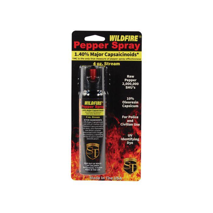WildFire 1.4% MC 4 Ounce Pepper Spray Stream Self Defense - Tophatter Daily Deals