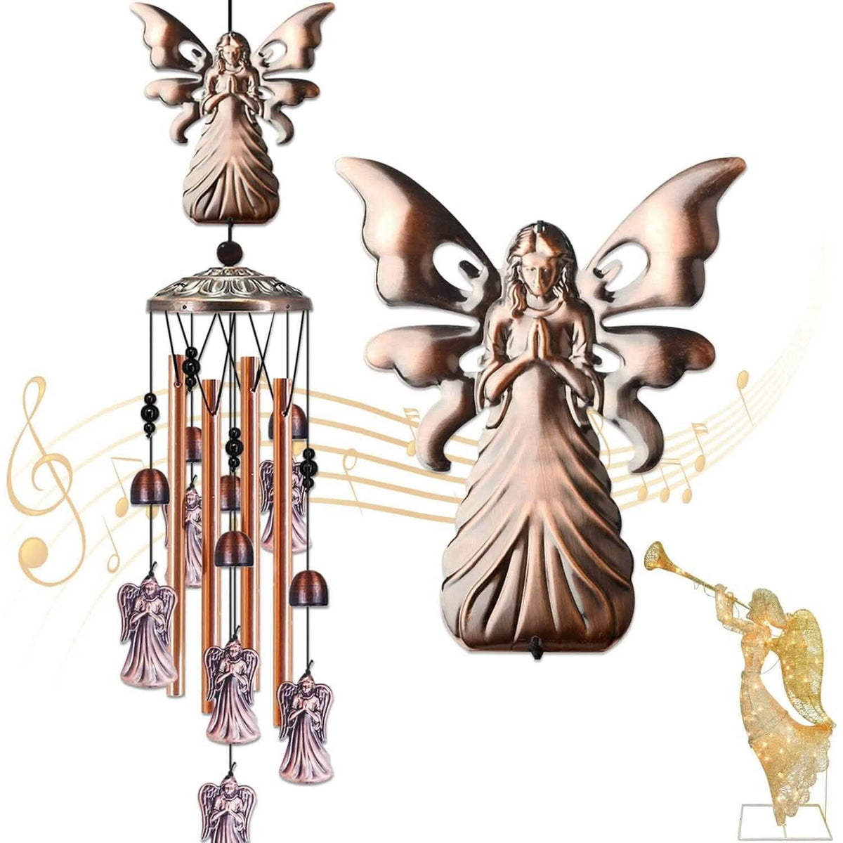 Wind Chimes for Outside Decor Angel Garden & Patio - Tophatter Daily Deals