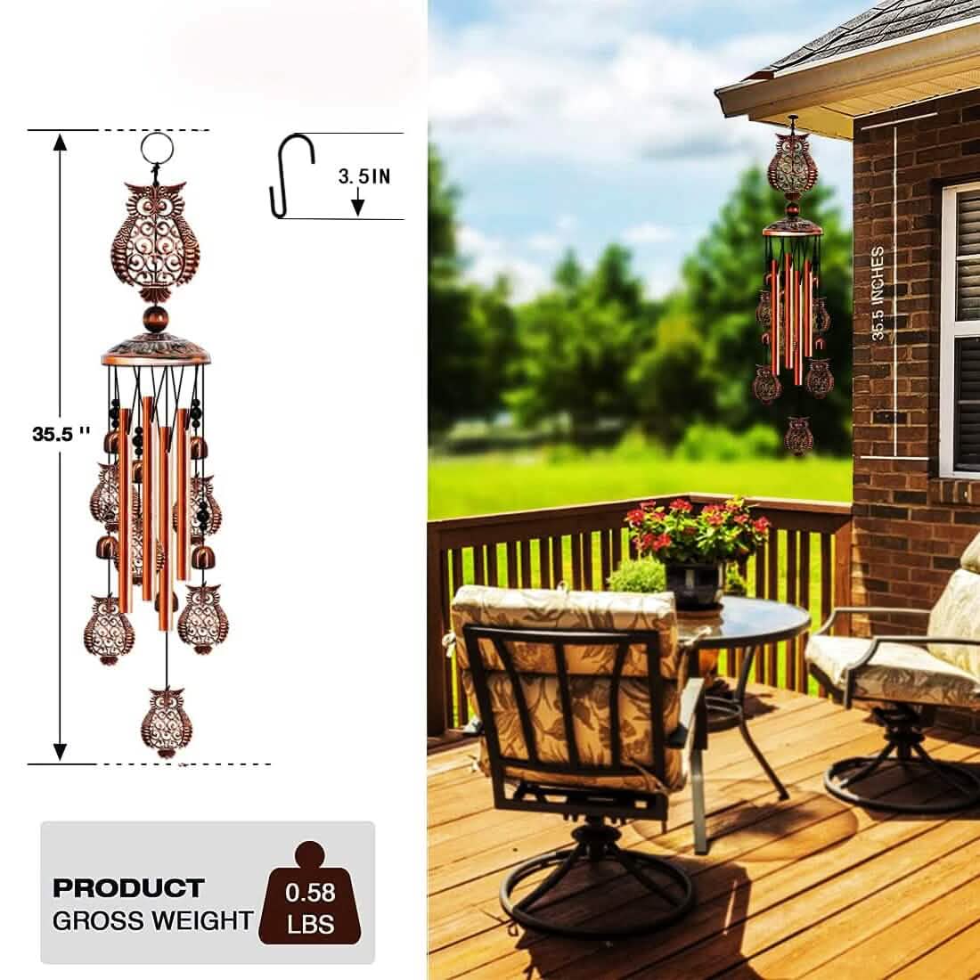 Wind Chimes for Outside Decor Garden & Patio - Tophatter Daily Deals