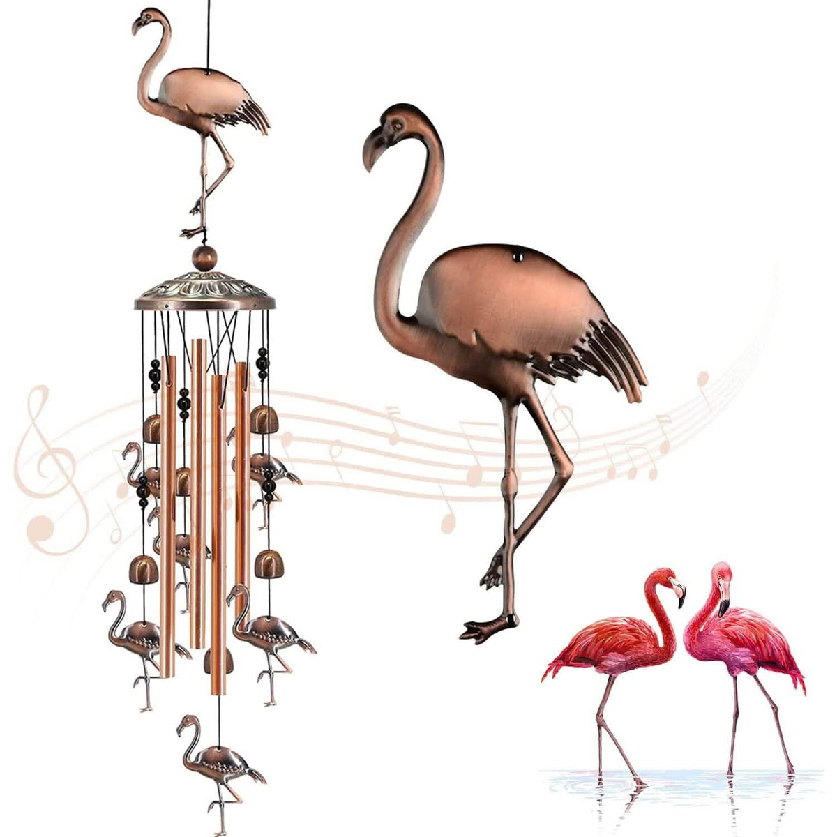 Wind Chimes for Outside Decor Flamingo Garden & Patio - Tophatter Daily Deals