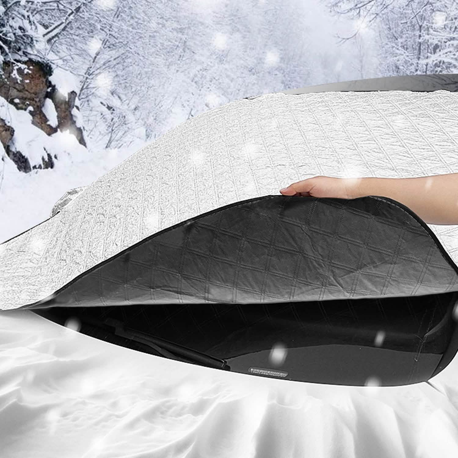 Windshield Protector Against Ice Sun Fit for Small Mid SUVs with Anti-theft Flaps Automotive - Tophatter Daily Deals