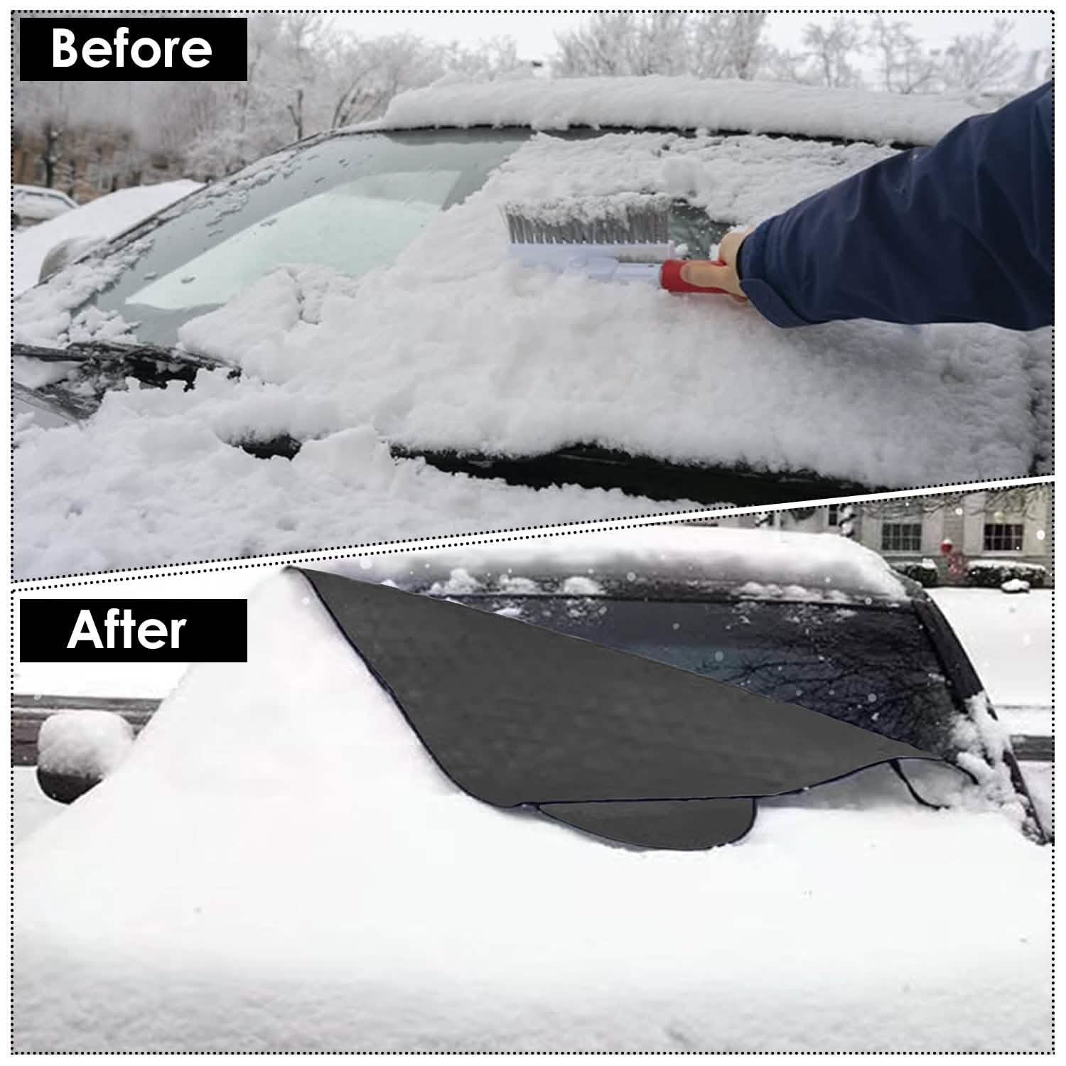 Windshield Protector Against Ice Sun Fit for Small Mid SUVs with Anti-theft Flaps Automotive - Tophatter Daily Deals