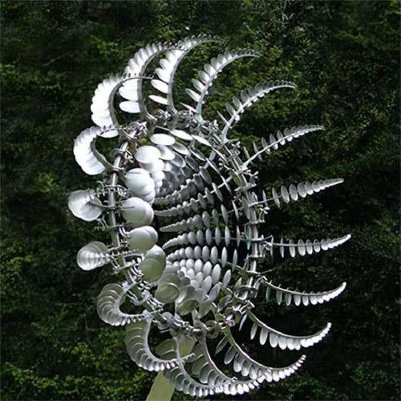Kinetic Wind Spinner Metal Garden Decor Spring 2025 Silent - Tophatter Daily Deals
