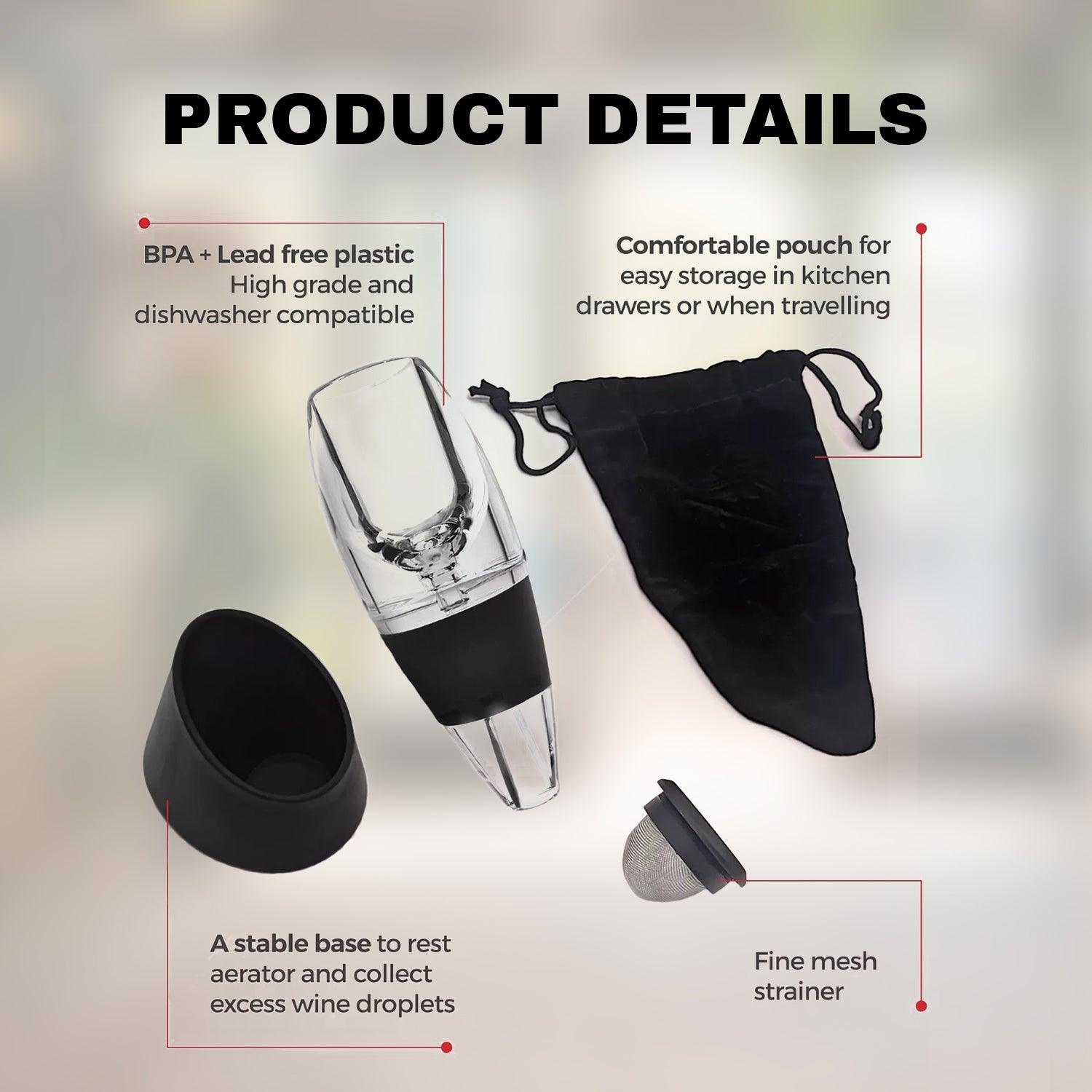 Wine Aerator Decanter - Silk Route Wine Aerator & Stand red/White Wine Decanter Sports & Outdoor - Tophatter Daily Deals