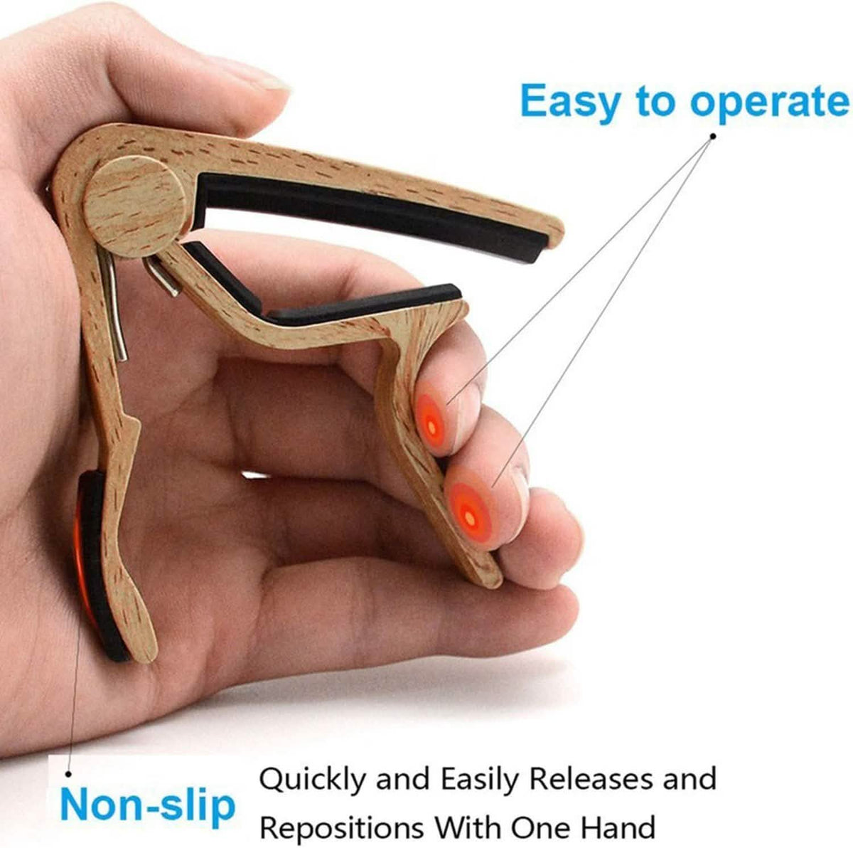 WINGO Quick-Change Capo for 6 String Steel Acoustic and Electric Guitars School, Office & Art Supplies - Tophatter Daily Deals