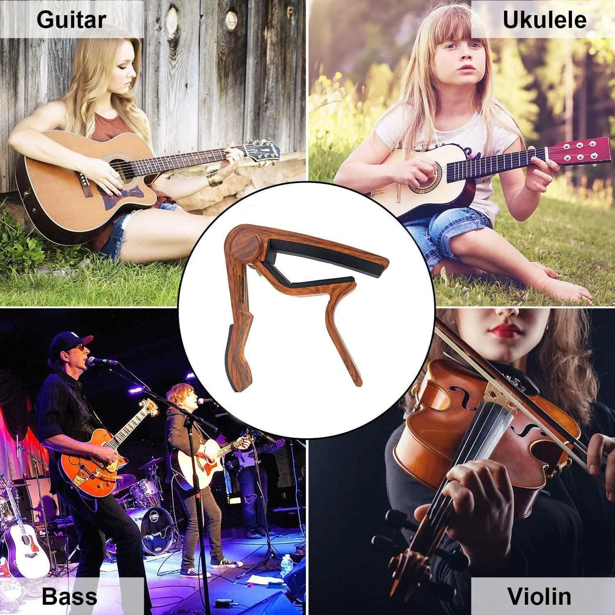 WINGO Quick-Change Capo for 6 String Steel Acoustic and Electric Guitars School, Office & Art Supplies - Tophatter Daily Deals