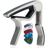 WINGO Quick-Change Capo for 6 String Steel Acoustic and Electric Guitars Silver School, Office & Art Supplies - Tophatter Daily Deals
