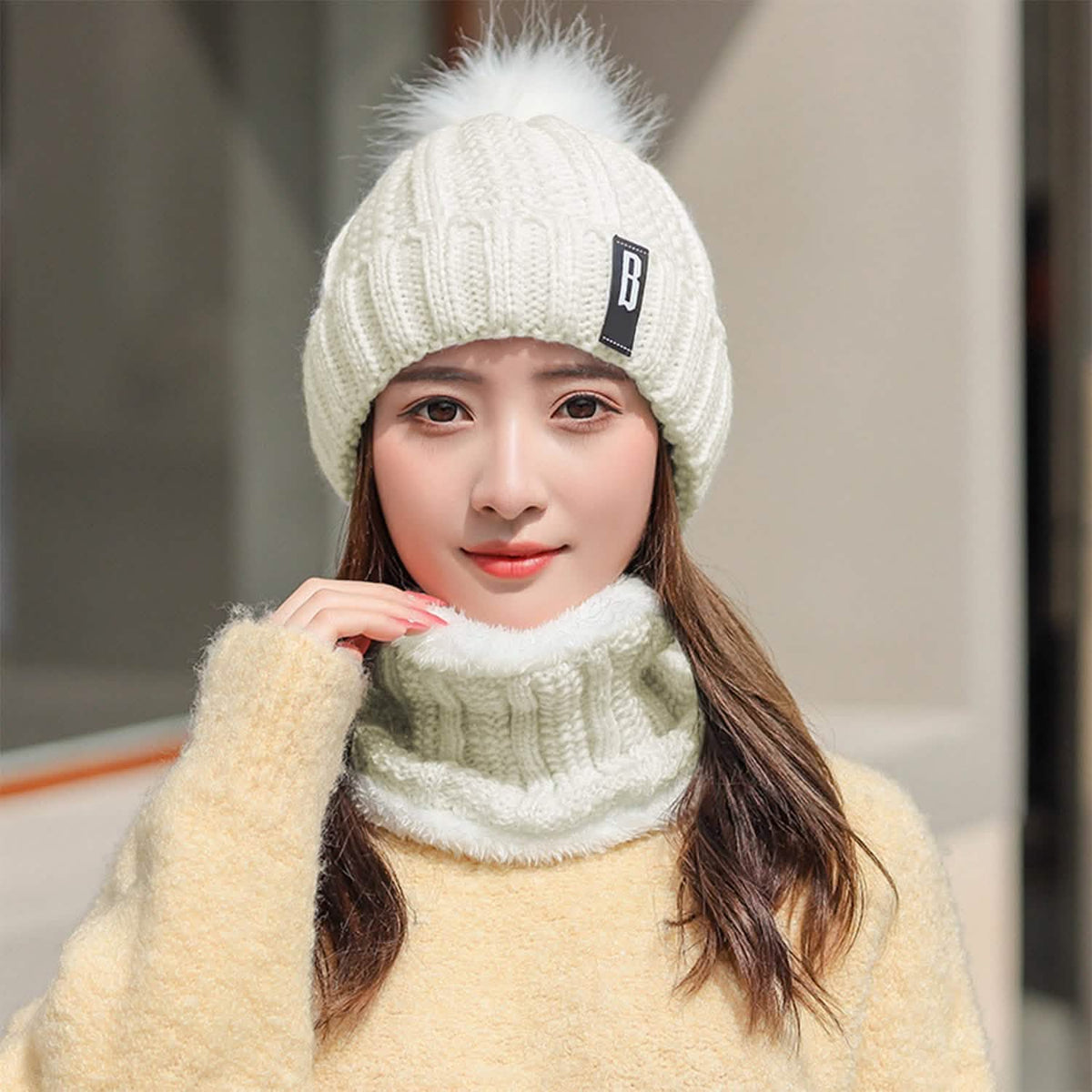 Winter Beanie Hat Scarf Set for Women Hats - Tophatter Daily Deals
