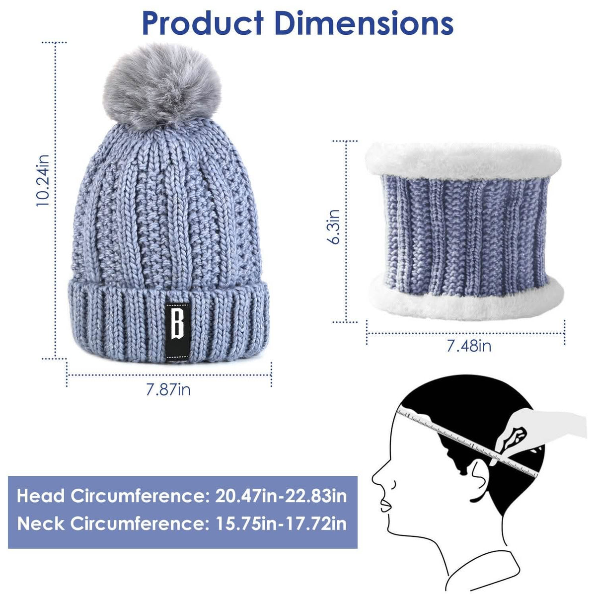Winter Beanie Hat Scarf Set for Women Hats - Tophatter Daily Deals